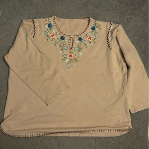Unknown Brand Unknown size Embroidered Top